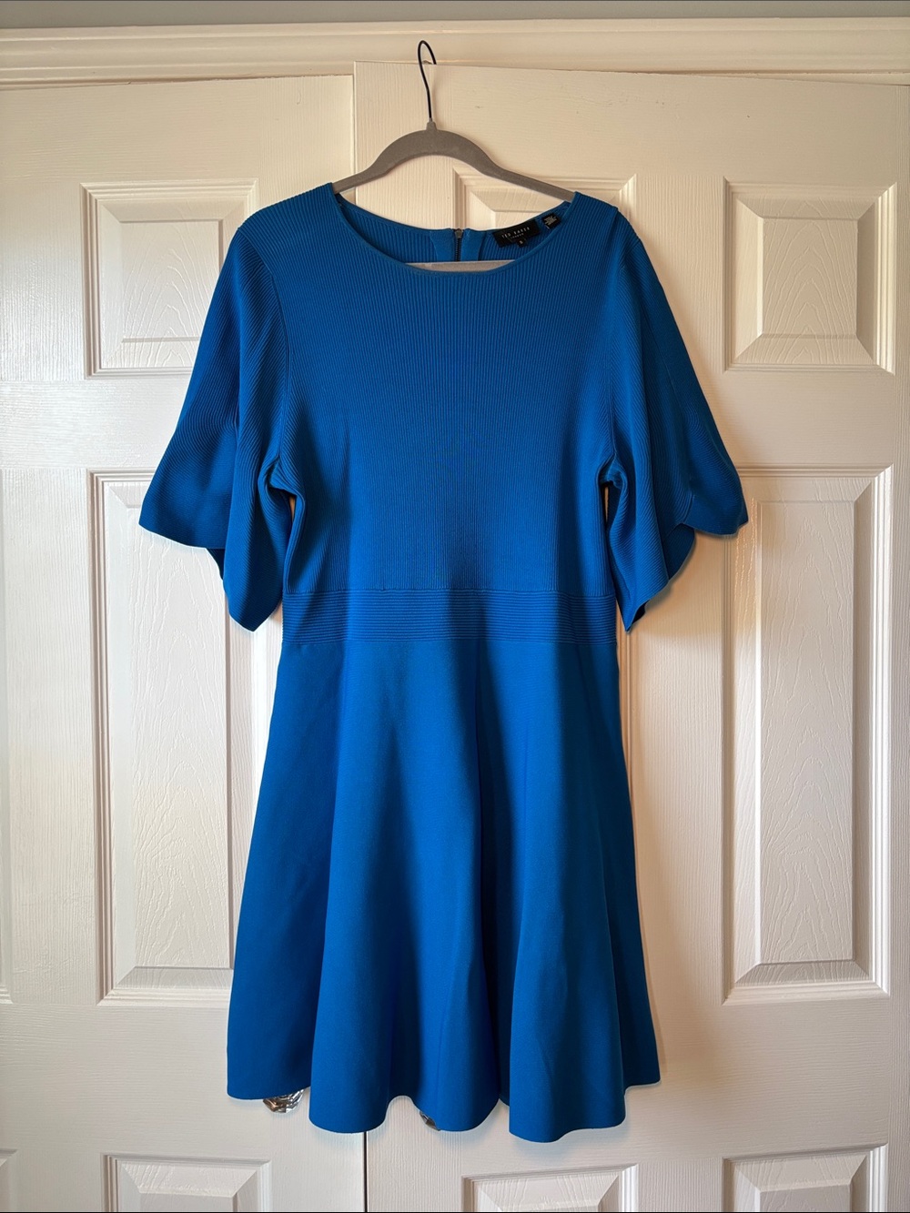 Ted Baker Bright Cobalt Blue Fit & Flare Mini Dress